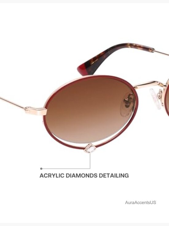 Retro Oval Sunglasses Women Trendy Lightweight Narrow Vintage Small Shades UV main image 6